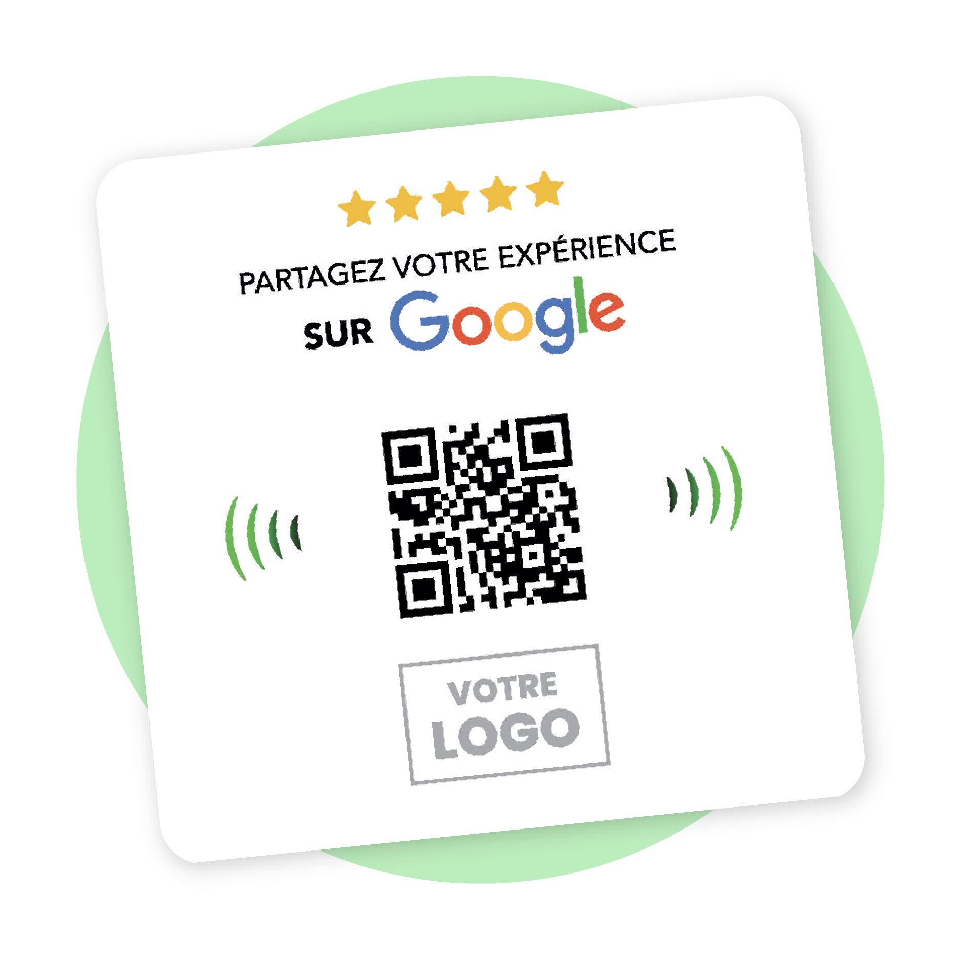 Plaque avis google NFC