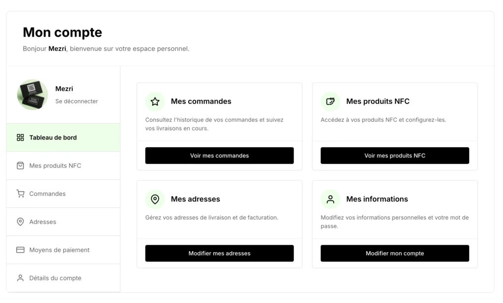 Interface Héhocard
